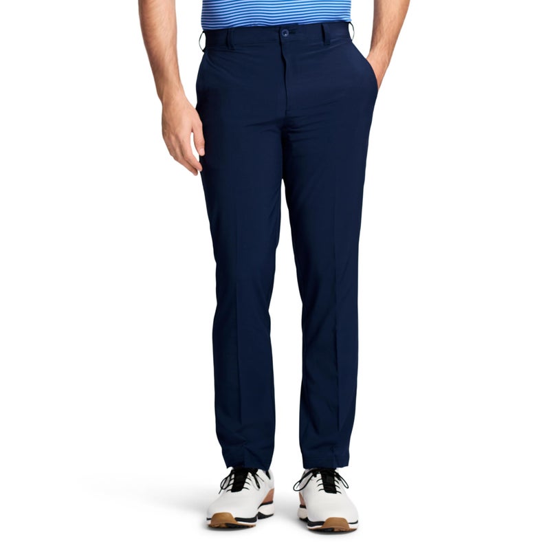 IZOD Men's Golf Swingflex Straight-Fit Flat-Front Pants, peacoat, 34W X 30L - Image 1
